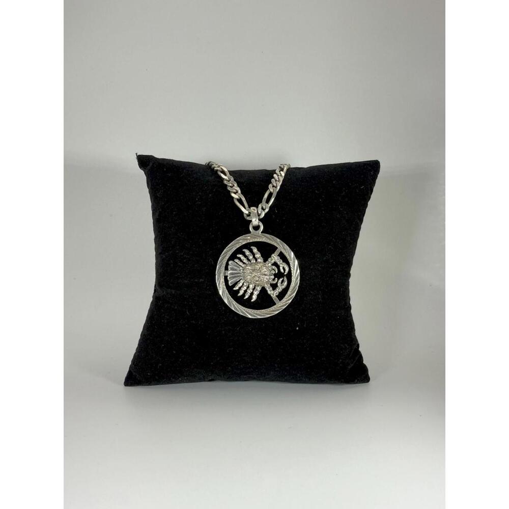 90's Zodiac Cancer Diamond Cut Necklace